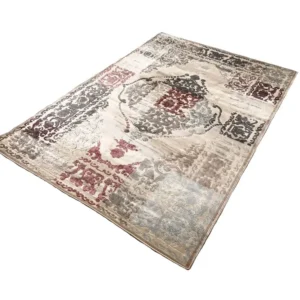 5' x 7'6" Vintage  Beige Silky Glam Area Rug
