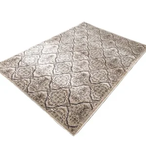 5' x 7'6" Vintage Contemporary Beige Blue Silky Glam Rug