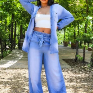 Denim on Denim Pant Set