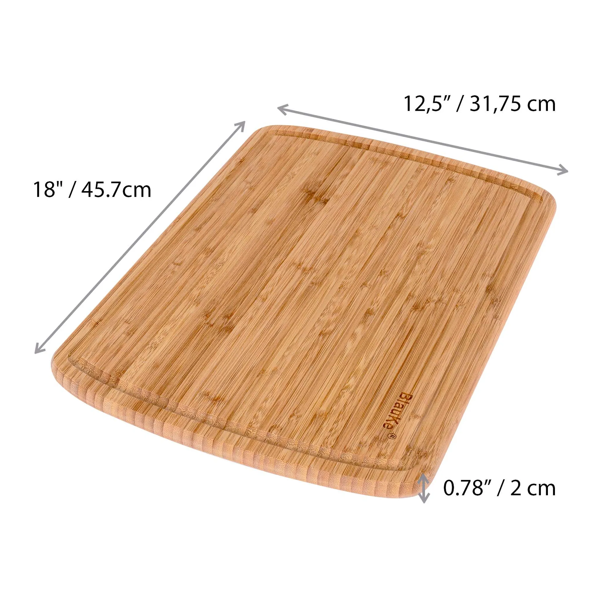 Extra Large Wood Cutting Board 18x12 inch - Butcher Block with Juice Groove, Serving Tray - Wooden Chopping Board for Kitchen - Image 3
