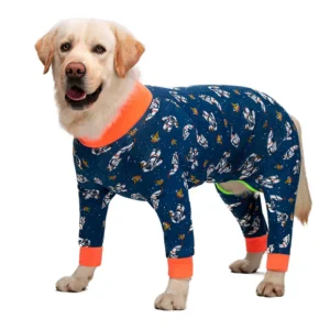 Dog Clothes Pajamas for Medium Large Dogs Soft Cozy Dog Jumpsuit Full Covered Belly Pet Recovery Suit for Girl Boy Dogs Cuttable