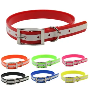 High Quality Pet Dog Collar TPU+Nylon Night Glowing Reflective Safety Collars Deodorant Waterproof Collar Pet Supplies