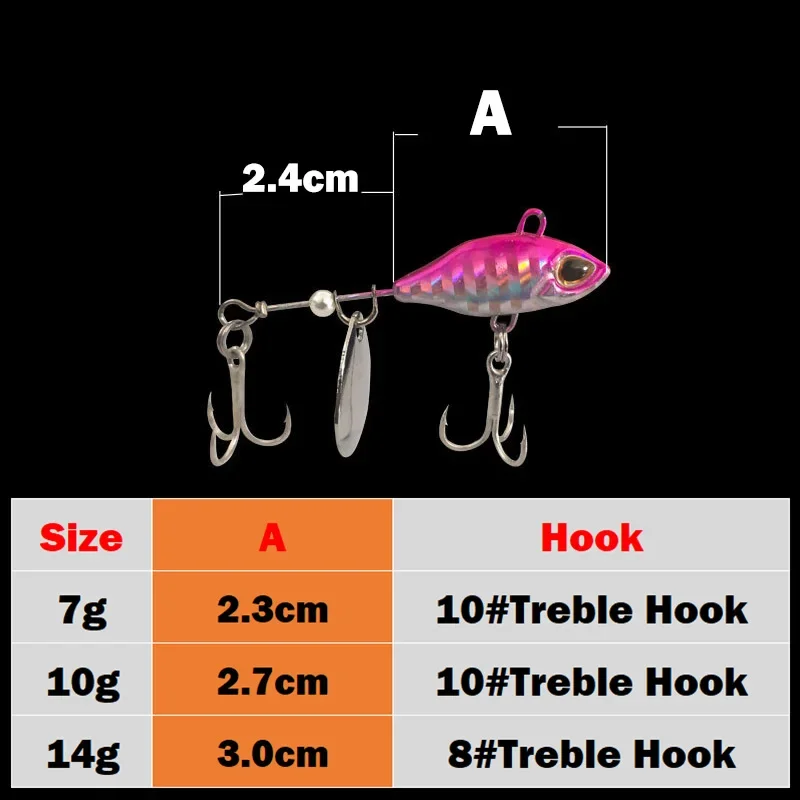 OUTKIT Long Shot Rotating Tail VIB vibration Bait Spinner Spoon Fishing Lures Jigs Tractor Fishing Hard Baits Tackle Pesca - Image 5