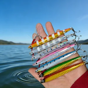 7pcs Super Slim SSZ Metal Casting Jigs 60G 40G 30G 20G 10G Shore Drag Cast Jigging Spoon Sea Fishing Lure Artificial Bait Tackle
