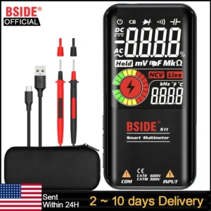 BSIDE Digital Multimeter Smart Electrician Tester USB Charge T-RMS DC AC Voltage Capacitance Ohm Hz NCV Professional Multitester