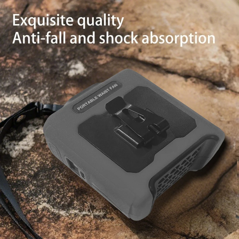 10000mAh Portable Neck Fan Cooling Rechargeable Hands-free Waist Clip Fan with Flashlight for Outdoor Travel Camping Power Bank - Image 2