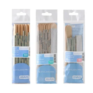 STALEKS Disposable Nail Sponge Polishing Bar Wood Plate Manicure Polishing Frosted Strip Buffing Sanding Nail File Makeup Tools