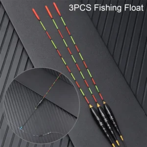 3pcs Fishing Float Wood Fluorescent High Sensitivity Bobber Luminous Float Marked Bold Fishing Light Float Fishing Accessories